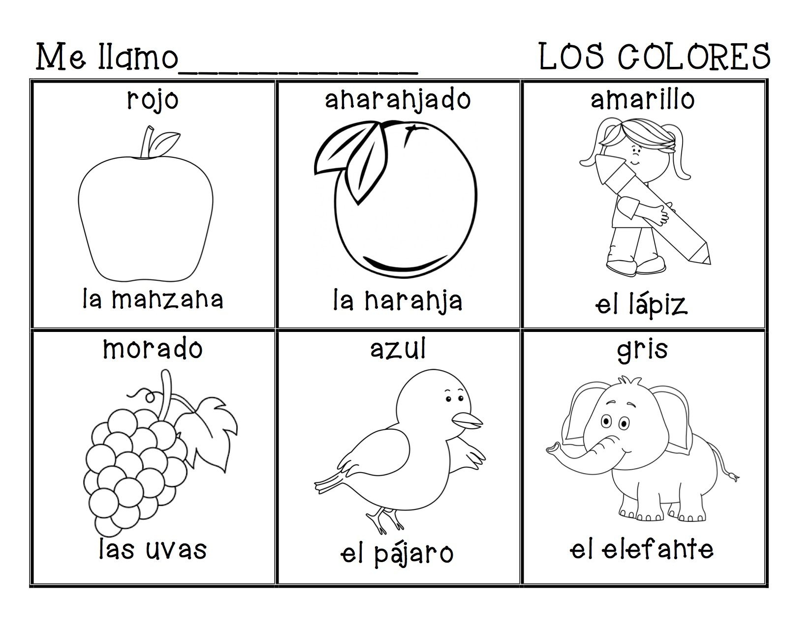 Free Printable Spanish Coloring Pages Kidsworksheetfun