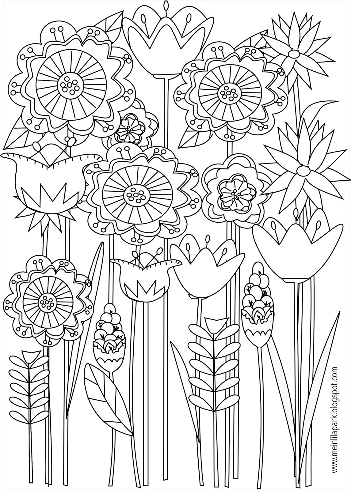 Spring Color Page Printable