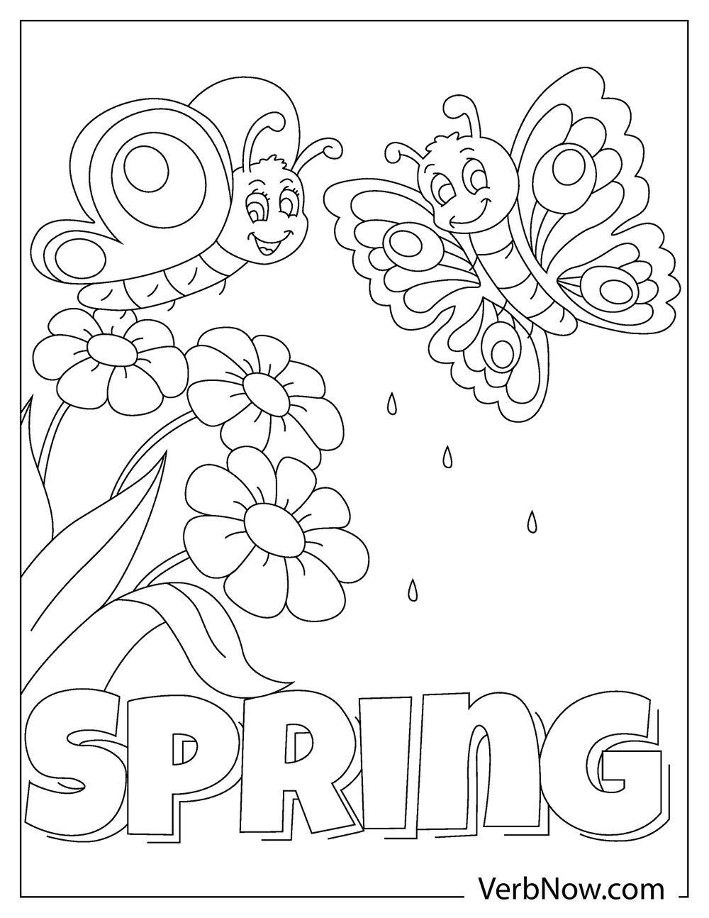 Printable Coloring Pages Spring