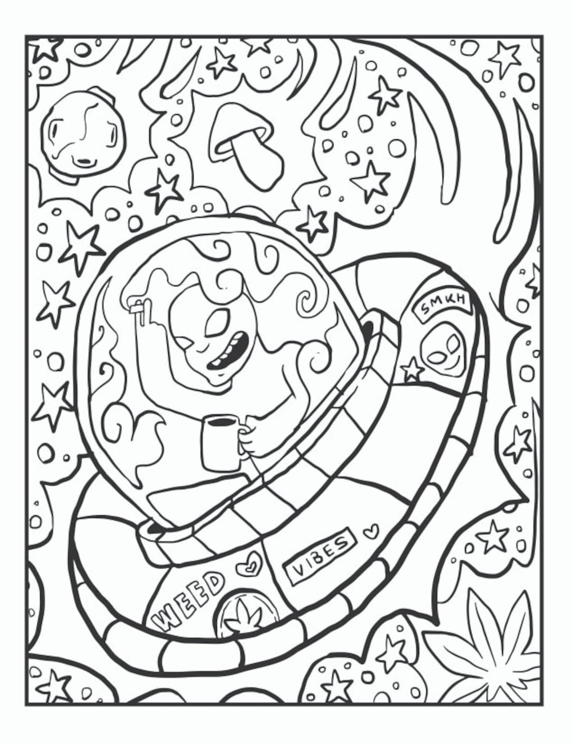 Stoner Coloring Pages Printable Free