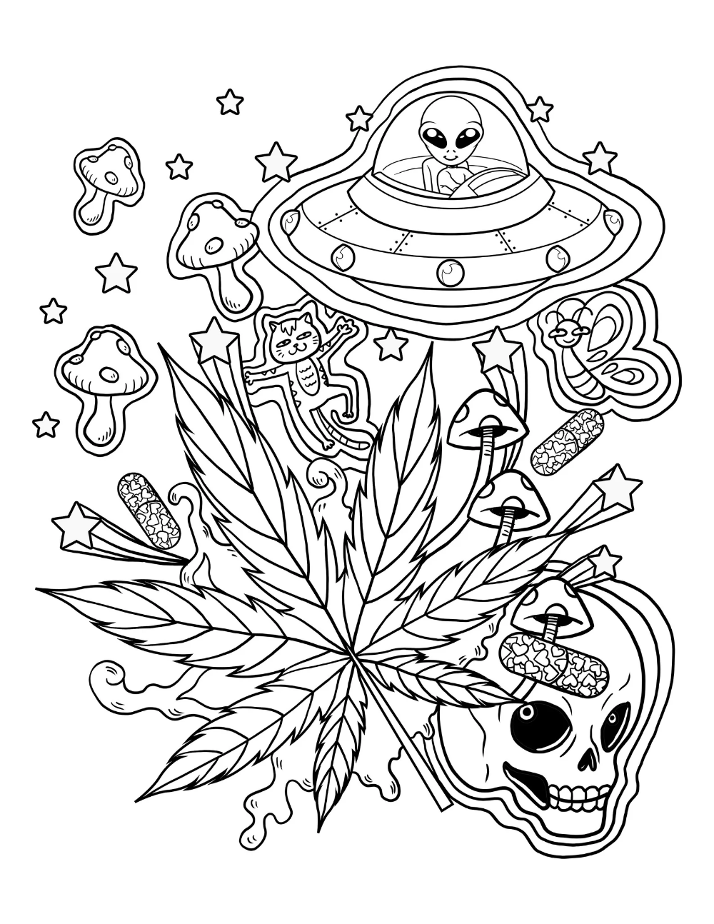 Free Printable Stoner Coloring Pages