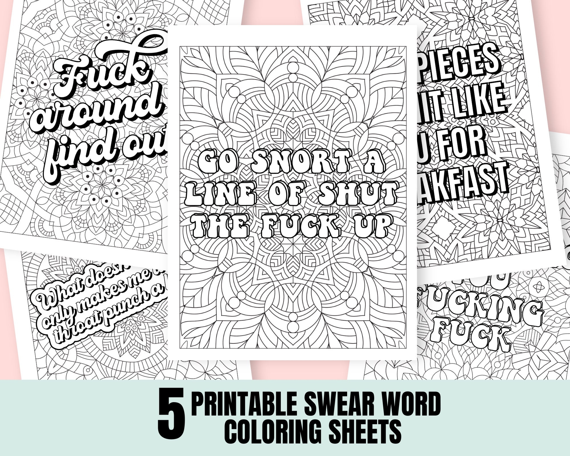 Free Printable Swearing Coloring Pages For Adults