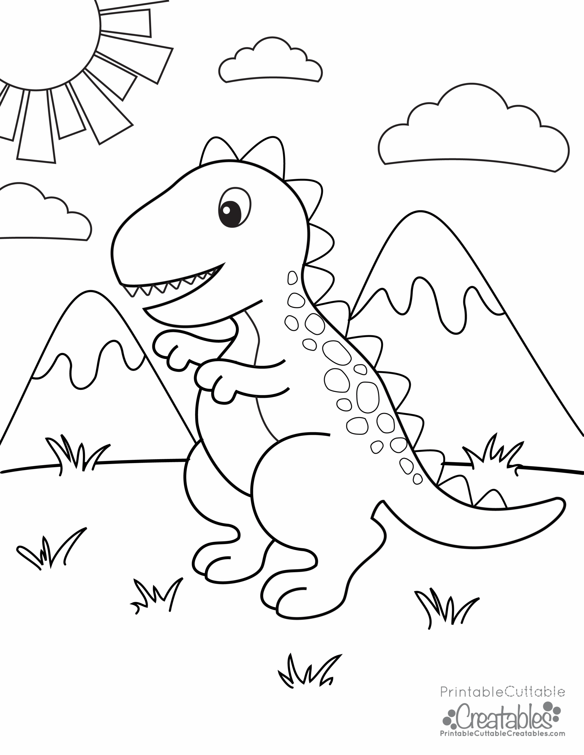 Dinosaur Coloring Page Printable