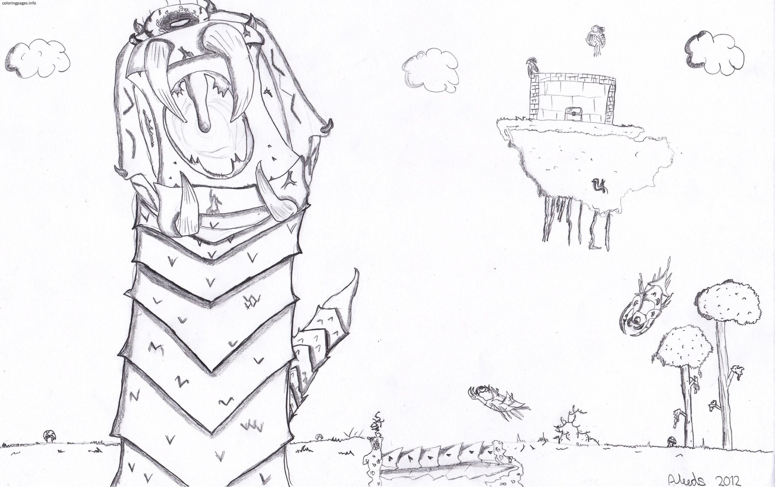 Free Printable Terraria Coloring Pages To Print Lautigamu