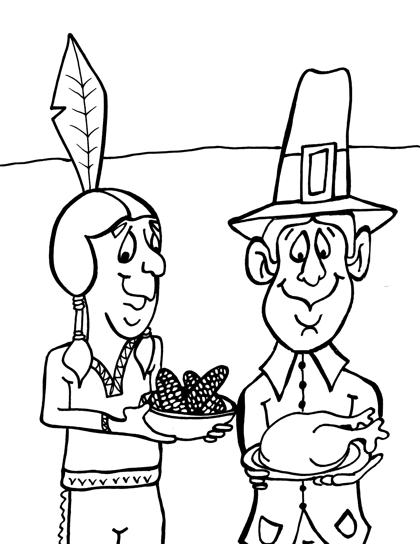 Free Coloring Pages Printable Thanksgiving