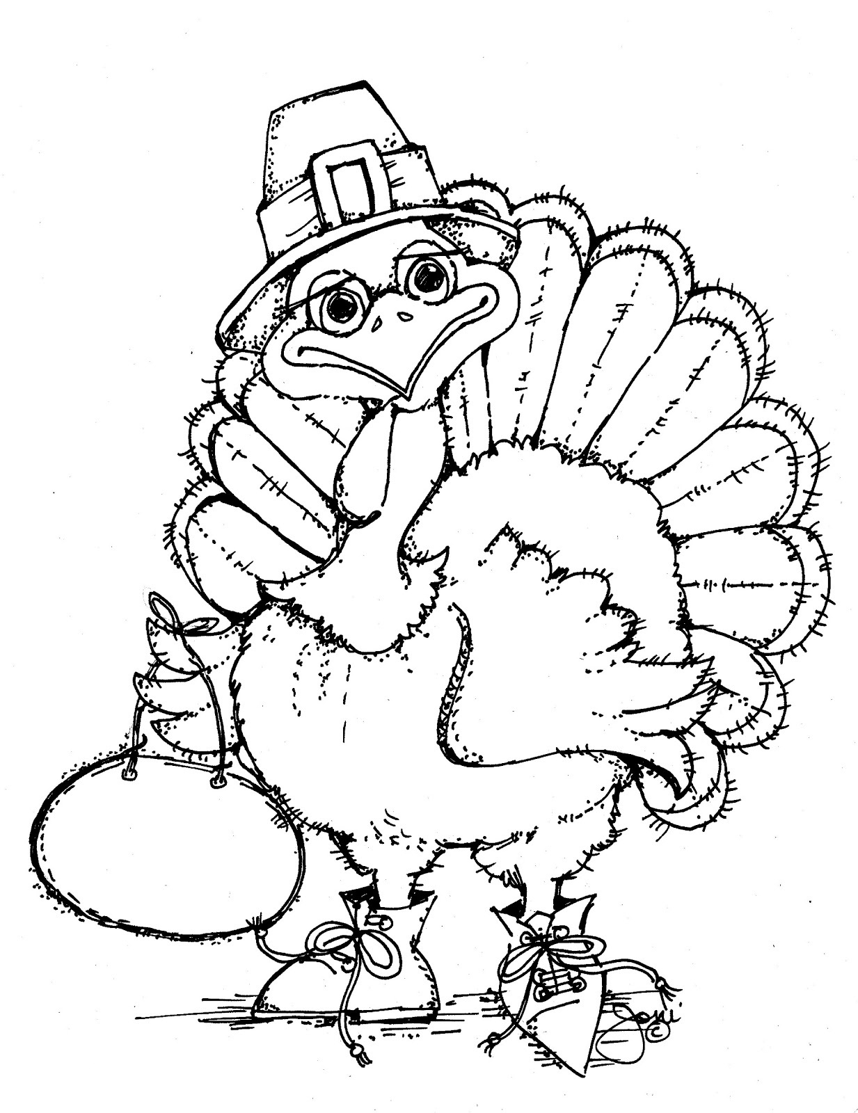 Printable Turkey Pages To Color