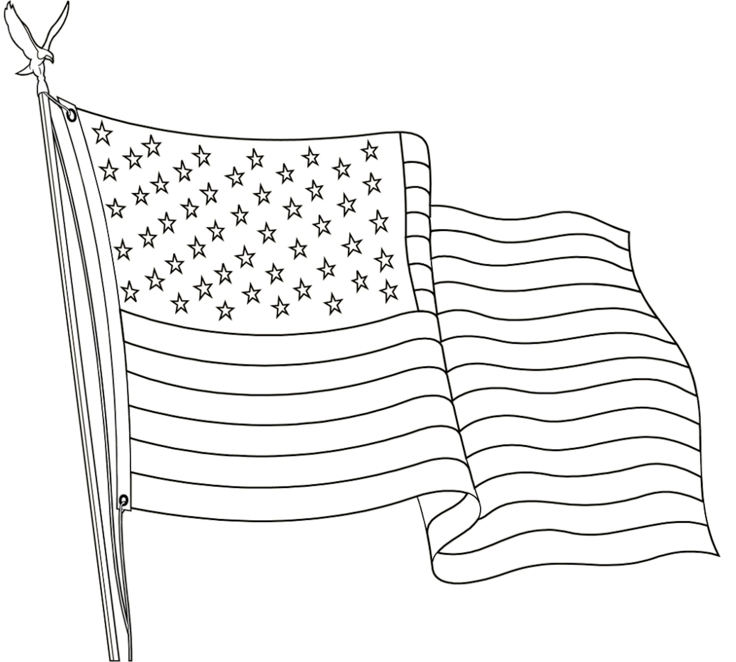 Free Printable Us Flag Coloring Pages