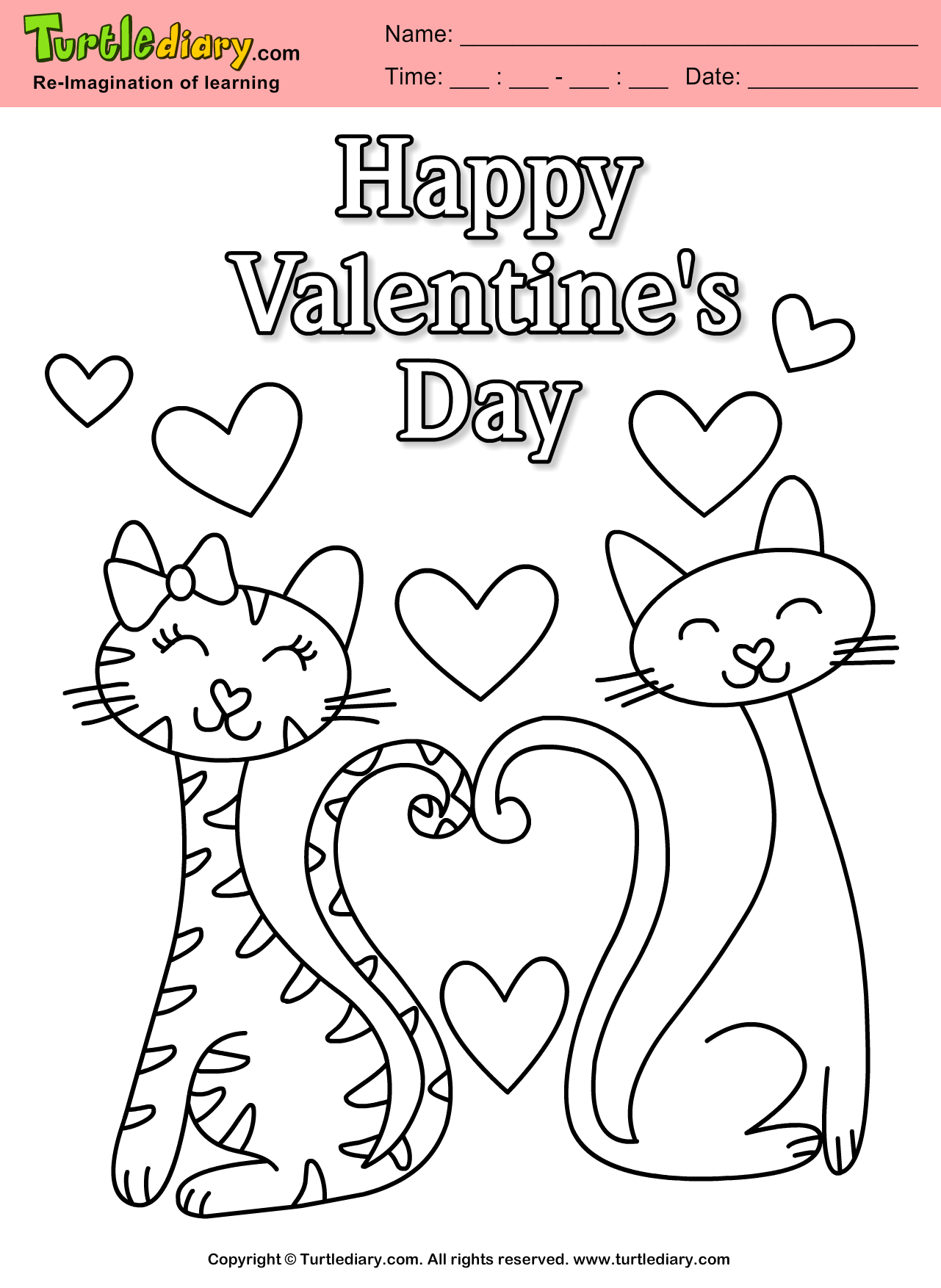 Printable Valentine Coloring Pages Frined