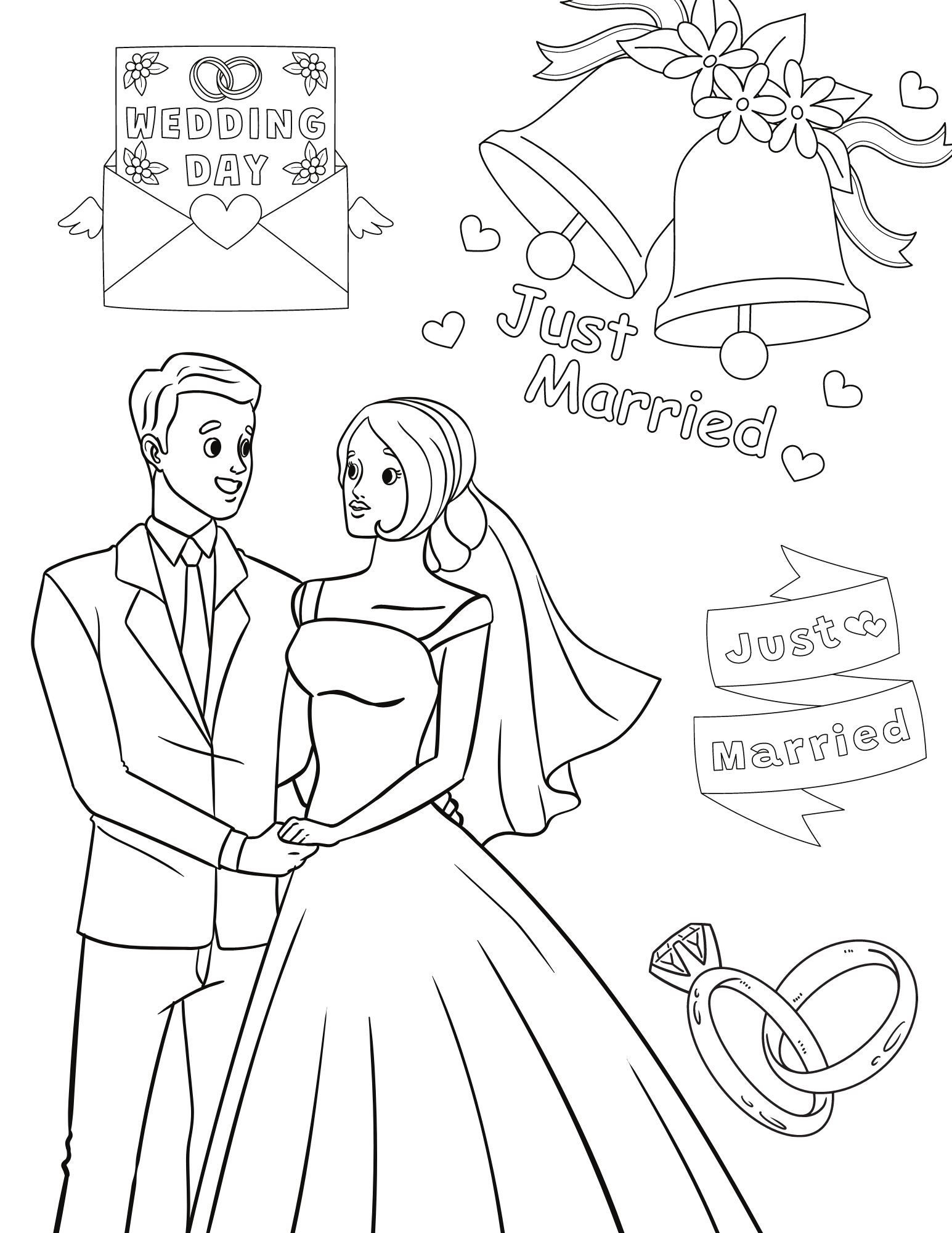 Wedding Coloring Page Printable