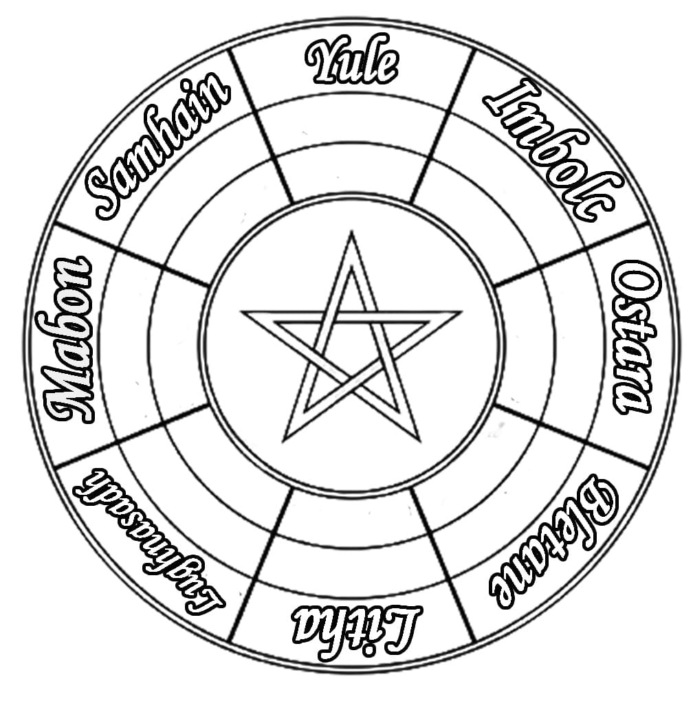 Free Printable Wiccan Coloring Page Free Printable Coloring Pages For Kids