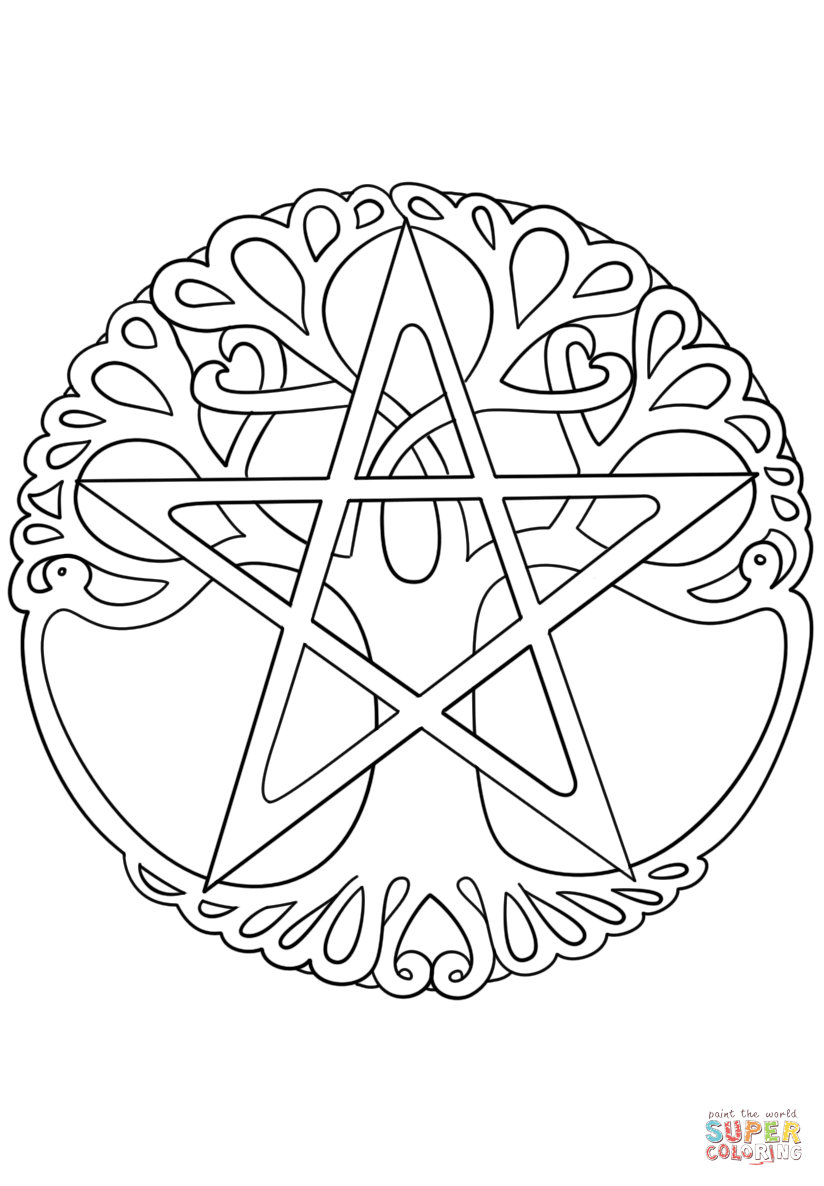 Free Printable Wiccan Coloring Pages Sketch Coloring Page