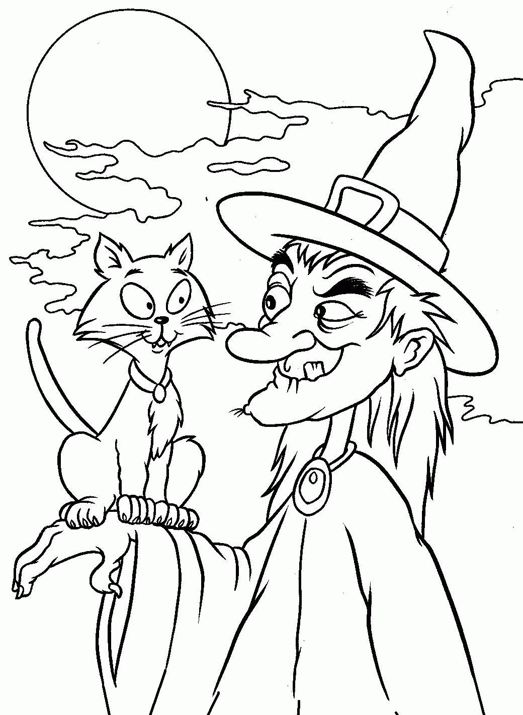 Free Printable Witch Coloring Pages