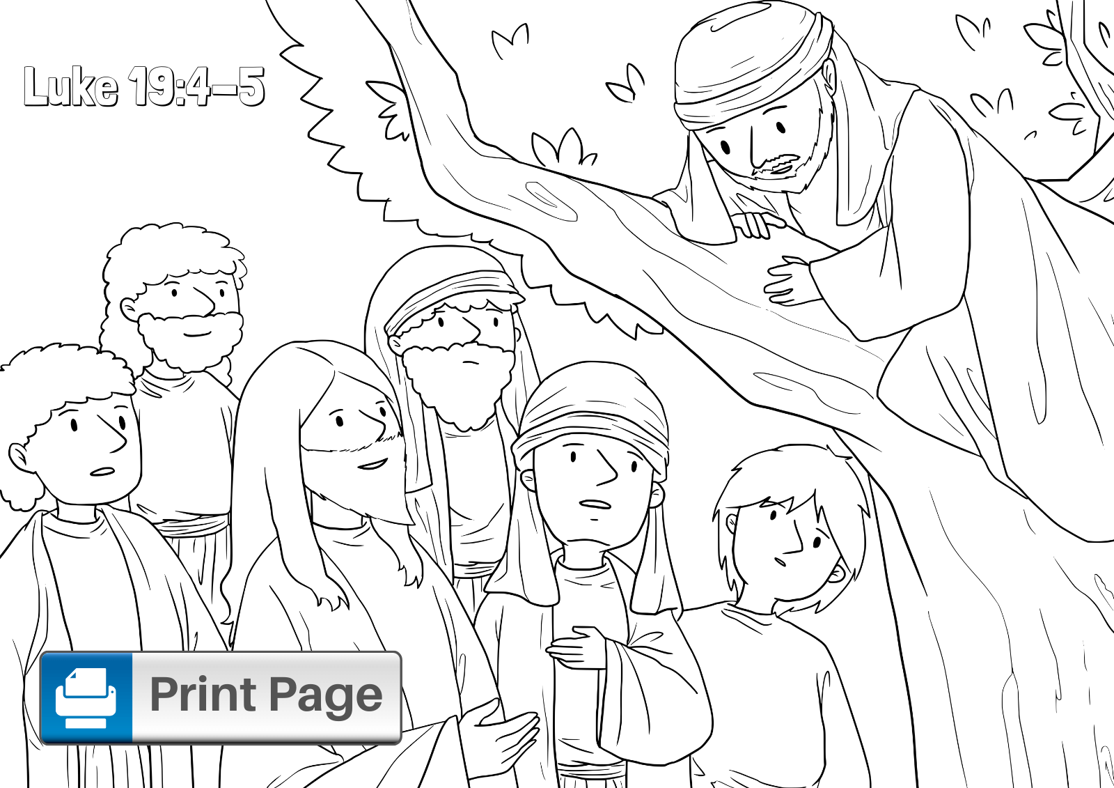Free Printable Zacchaeus Coloring Pages For Kids ConnectUS