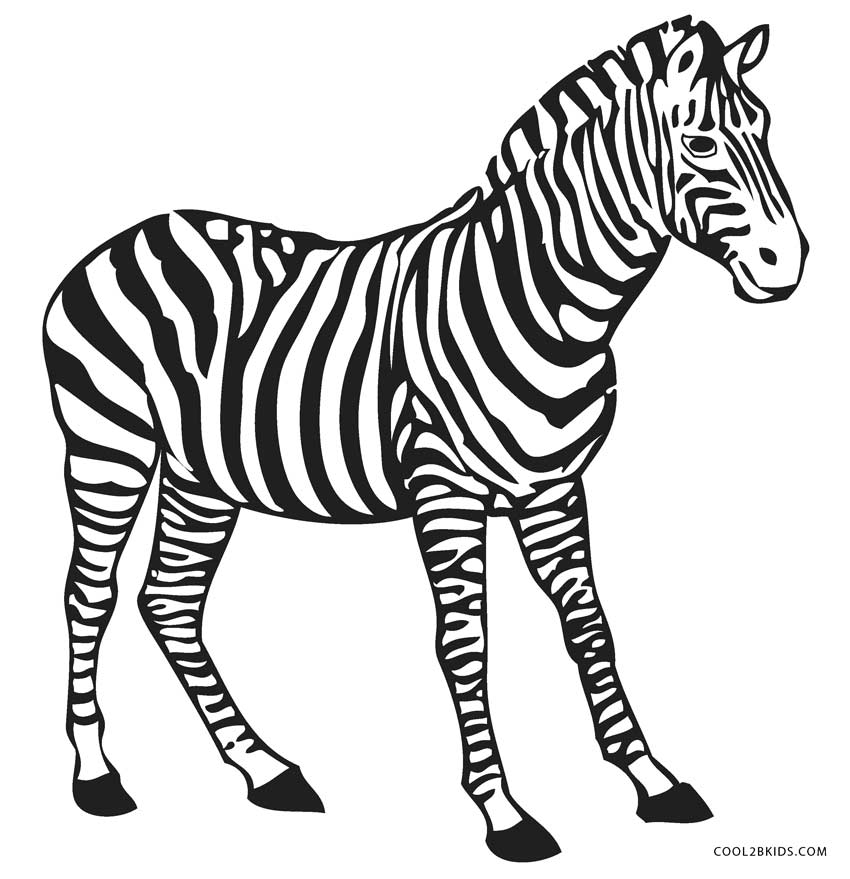 Printable Zebra Coloring Pages