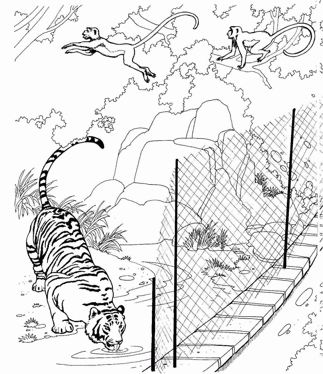 Printable Zoo Coloring Pages