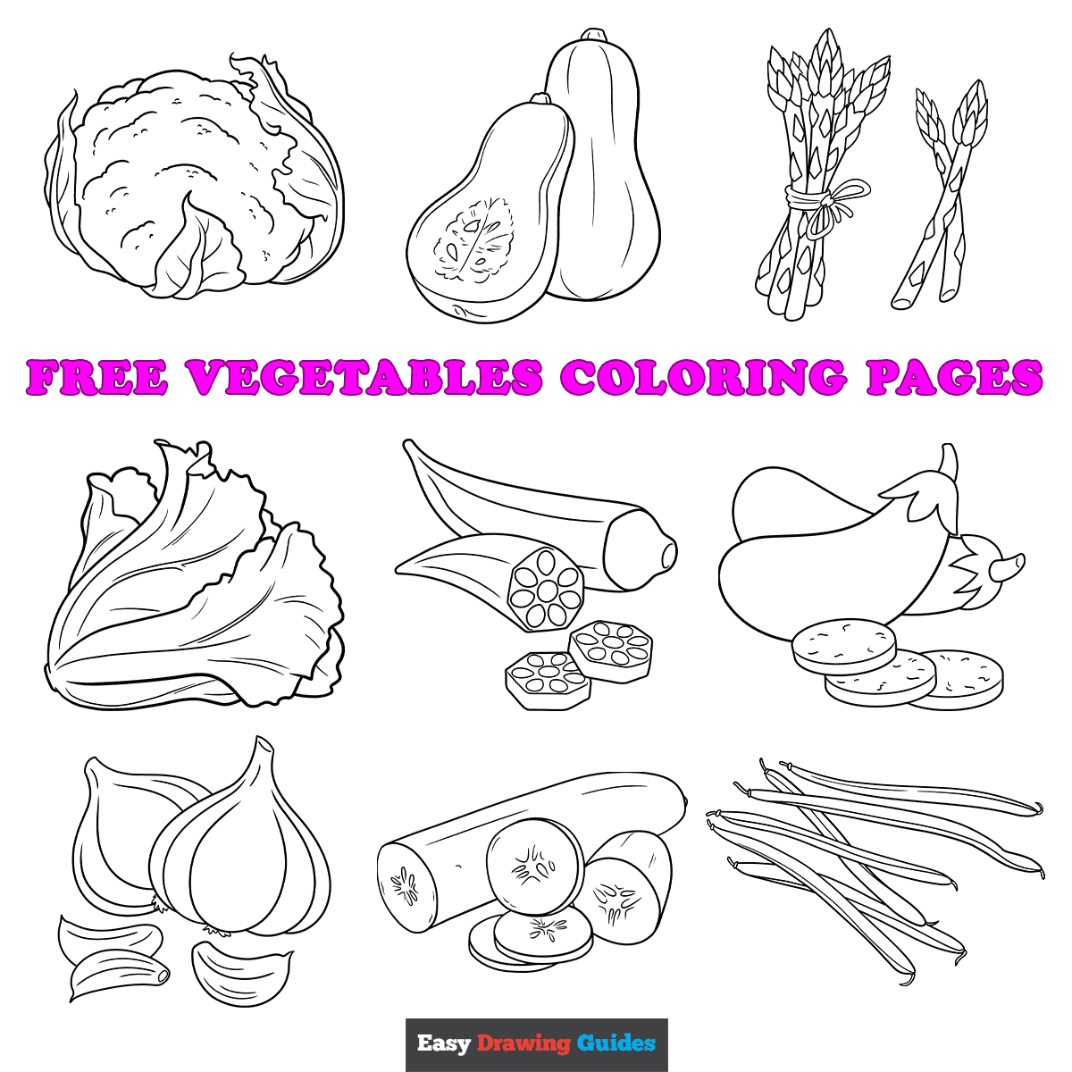 Free Printable Vegetable Coloring Pages
