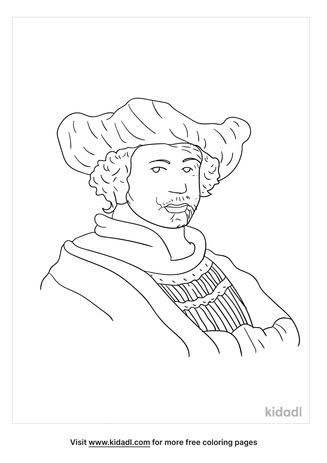 Free Rembrandt Coloring Page Coloring Page Printables Kidadl