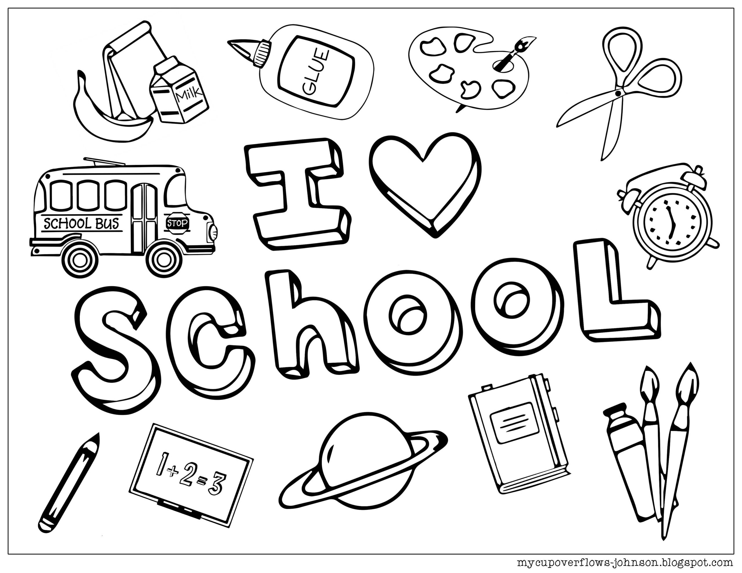 Printable School Coloring Pages