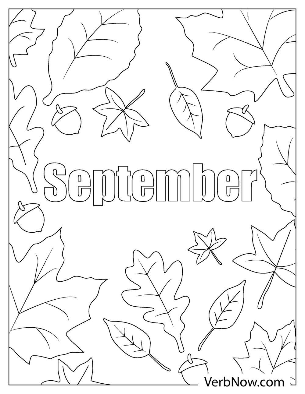 Free SEPTEMBER Coloring Pages For Download Printable PDF