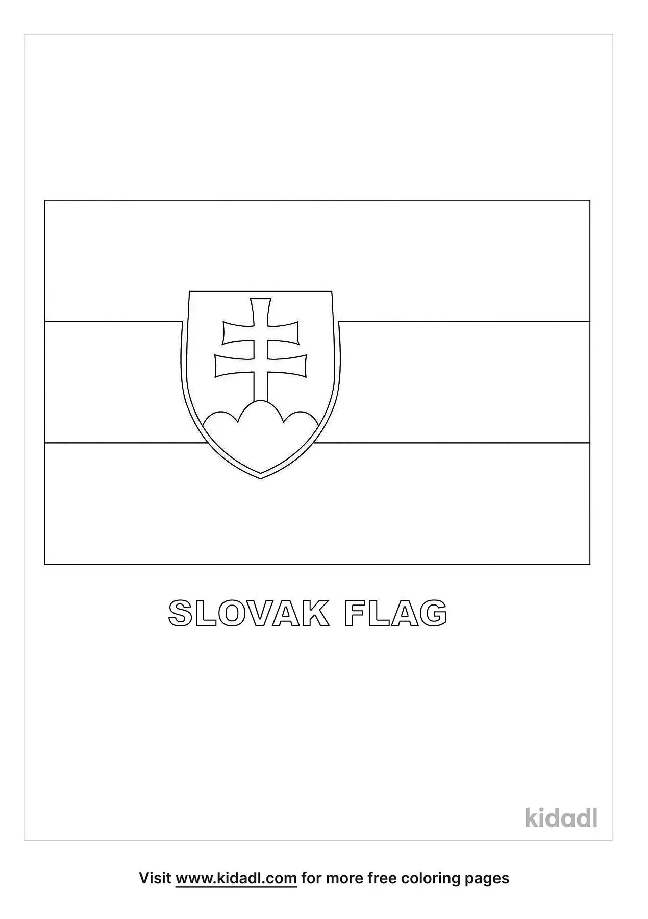Free Slovak Flag Coloring Page Coloring Page Printables Kidadl