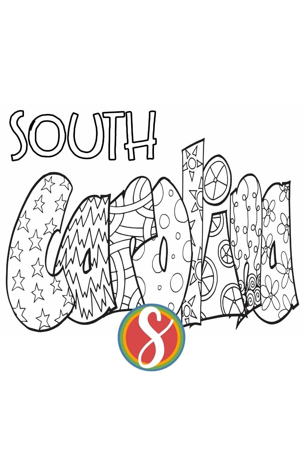 Free South Carolina Coloring Pages Stevie Doodles