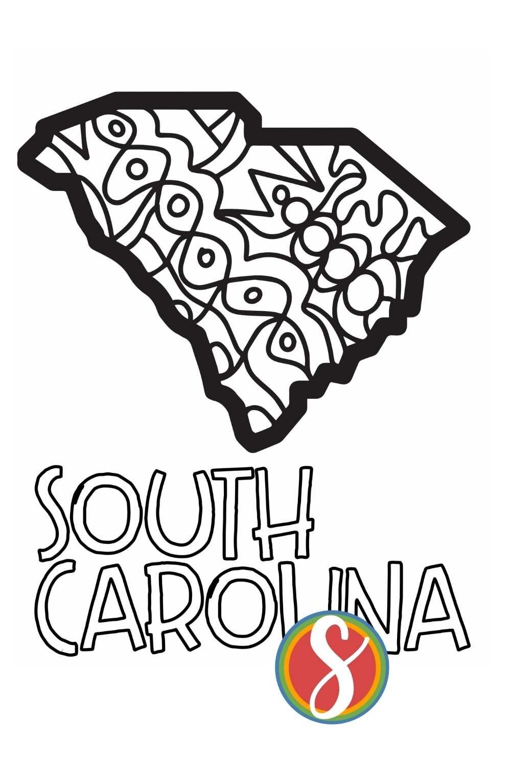 Free South Carolina Coloring Pages Stevie Doodles