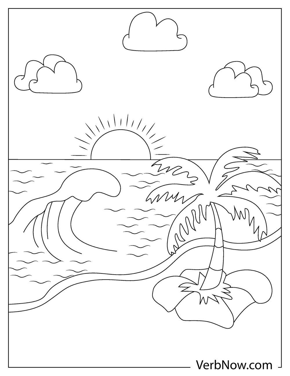 Free SUNSET Coloring Pages For Download Printable PDF