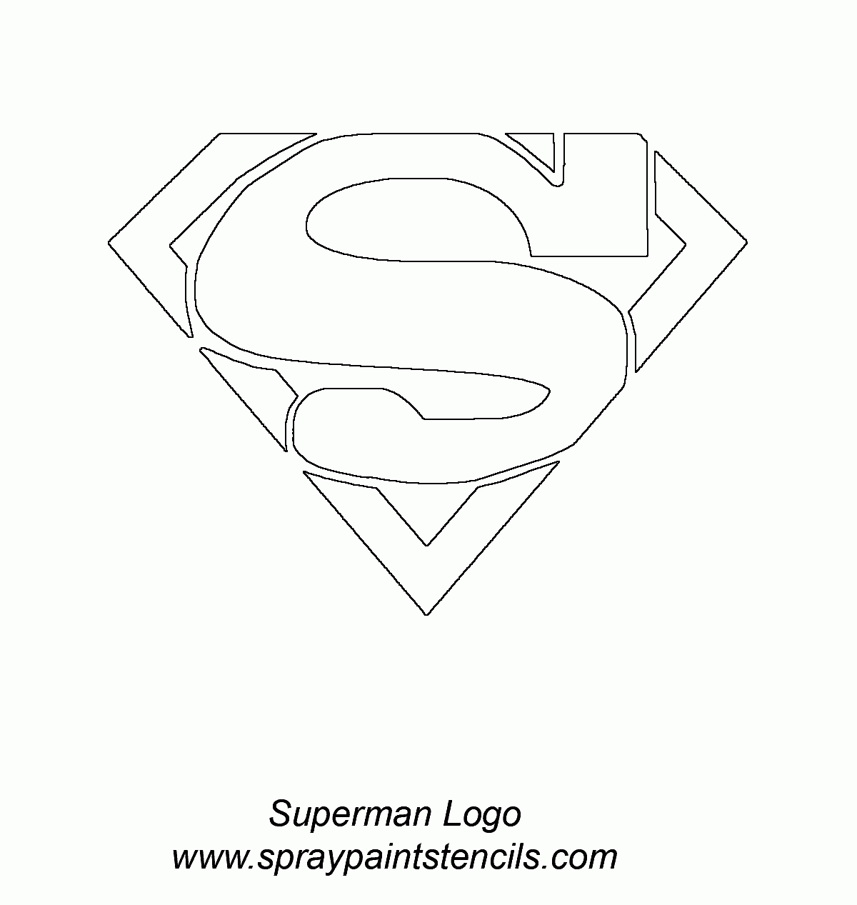 Superman Logo Printable Coloring Pages