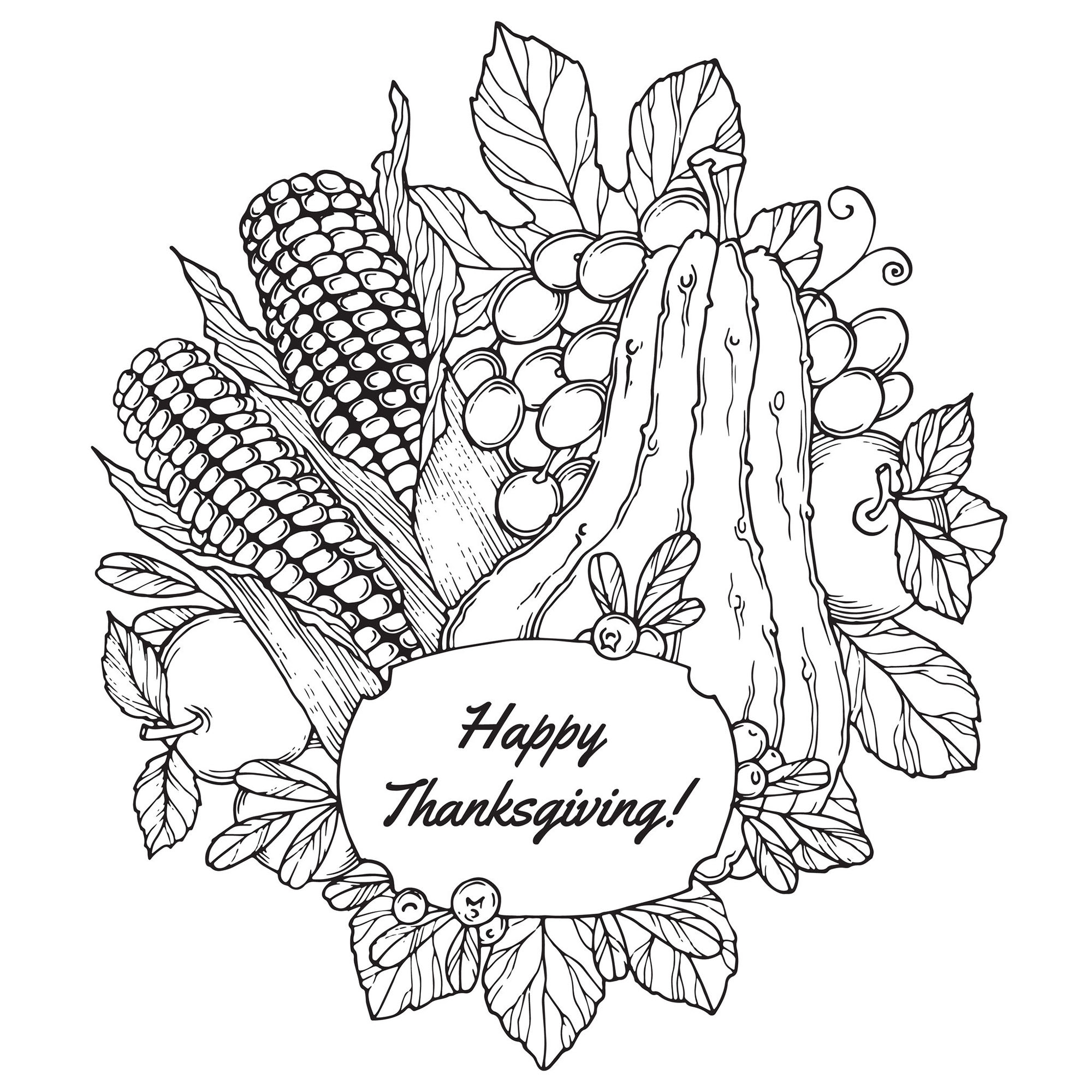 Thanksgiving Printable Coloring Pages