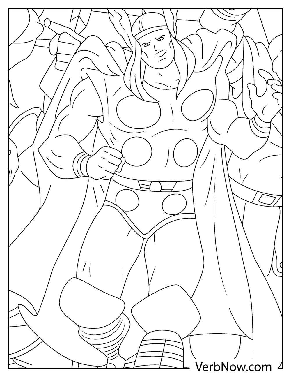 Free THOR Coloring Pages For Download Printable PDF