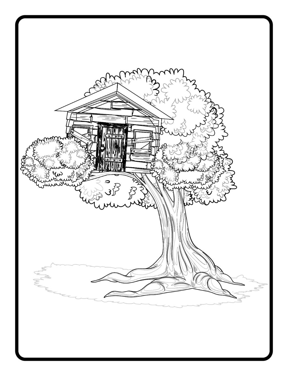 Free TREE HOUSE Coloring Pages For Download Printable PDF VerbNow