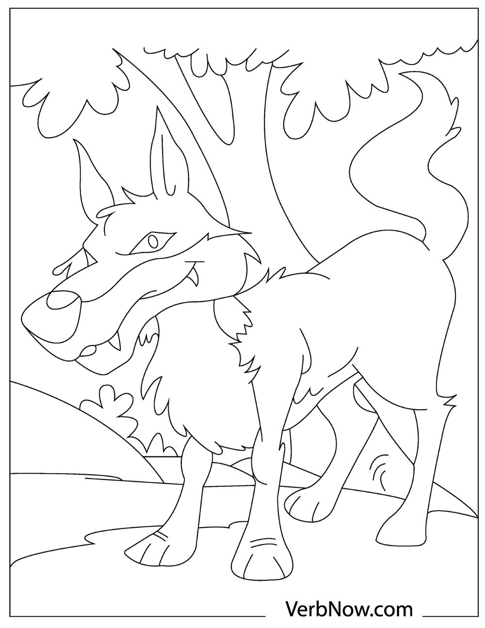 Free WOLF Coloring Pages For Download Printable PDF 