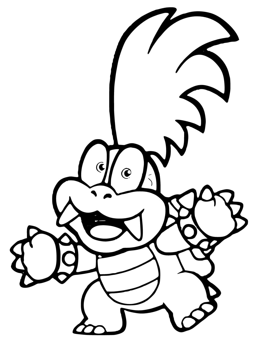 Friendly Larry Koopa Coloring Page Download Print Or Color Online For Free