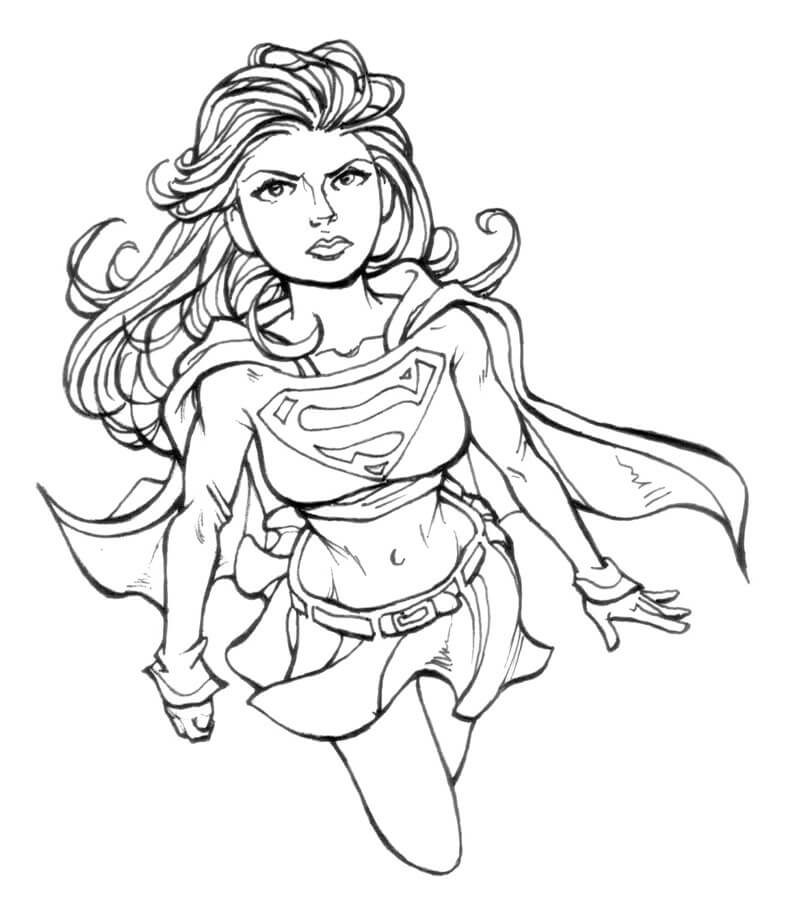 Supergirl Coloring Pages Printables