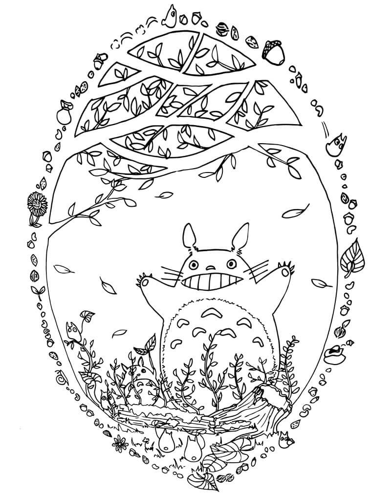 Friendly Totoro 4 Coloring Page Free Printable Coloring Pages For Kids