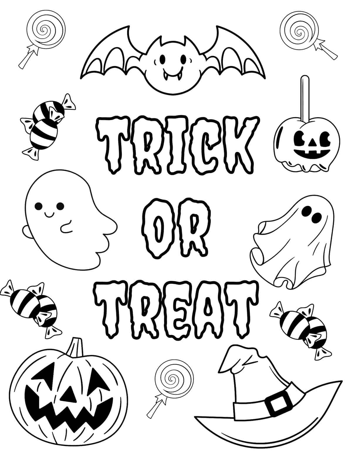 Full Page Printable Halloween Coloring Pages