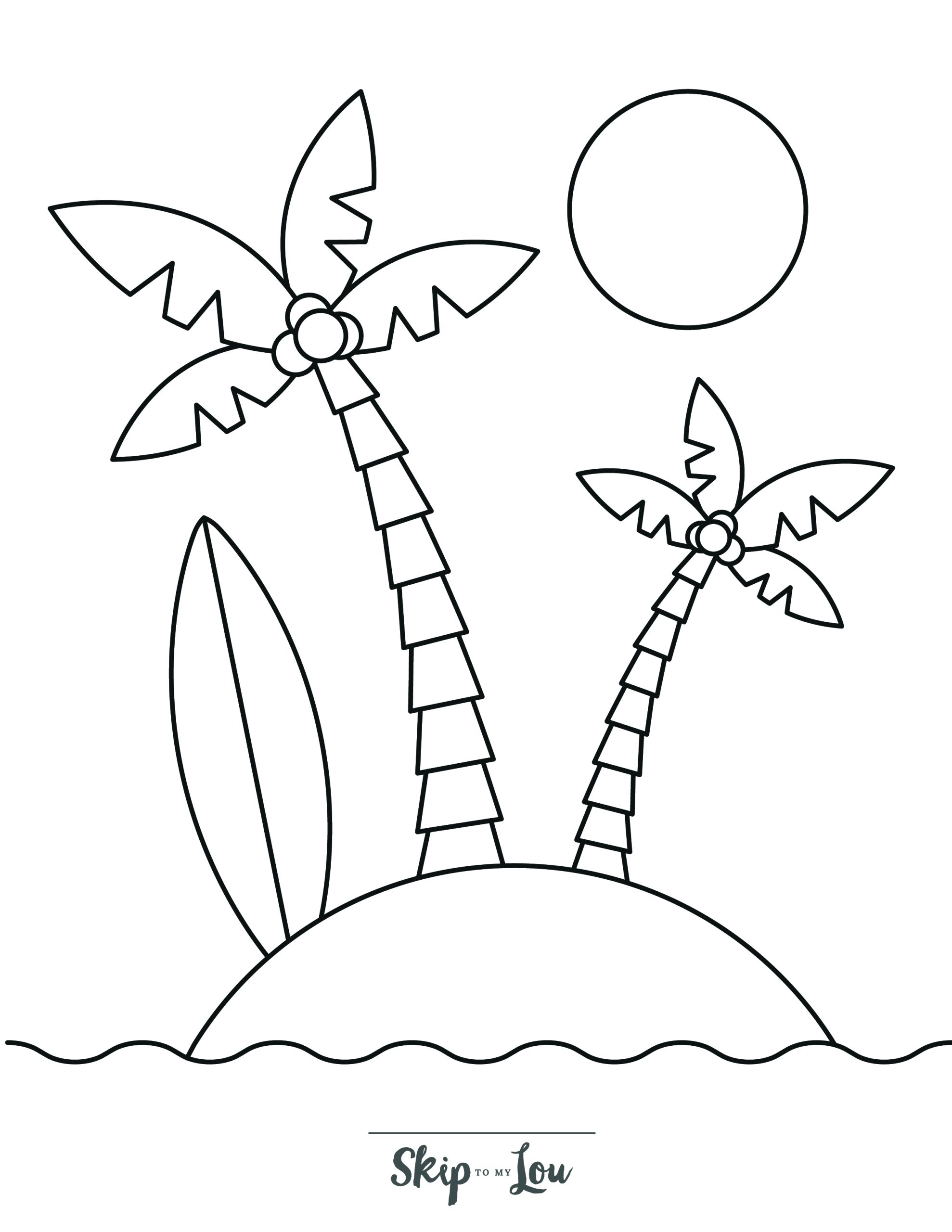 Fun Printable Beach Coloring Pages With Free Download Skip To My Lou
