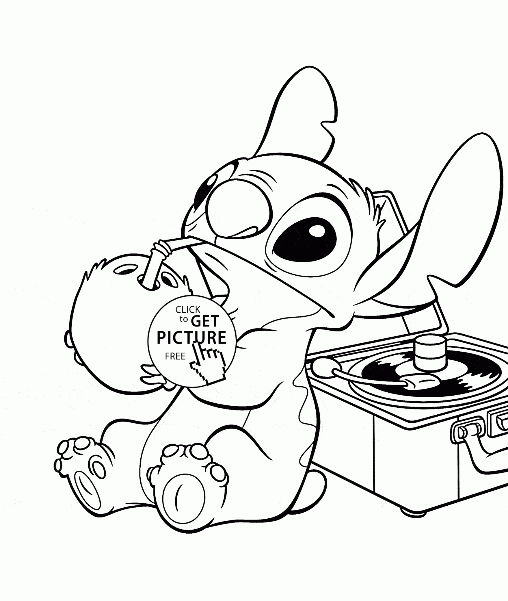 Funny Stitch Lilo And Stich Coloring Page For Kids Disney Coloring Pages Printables Free
