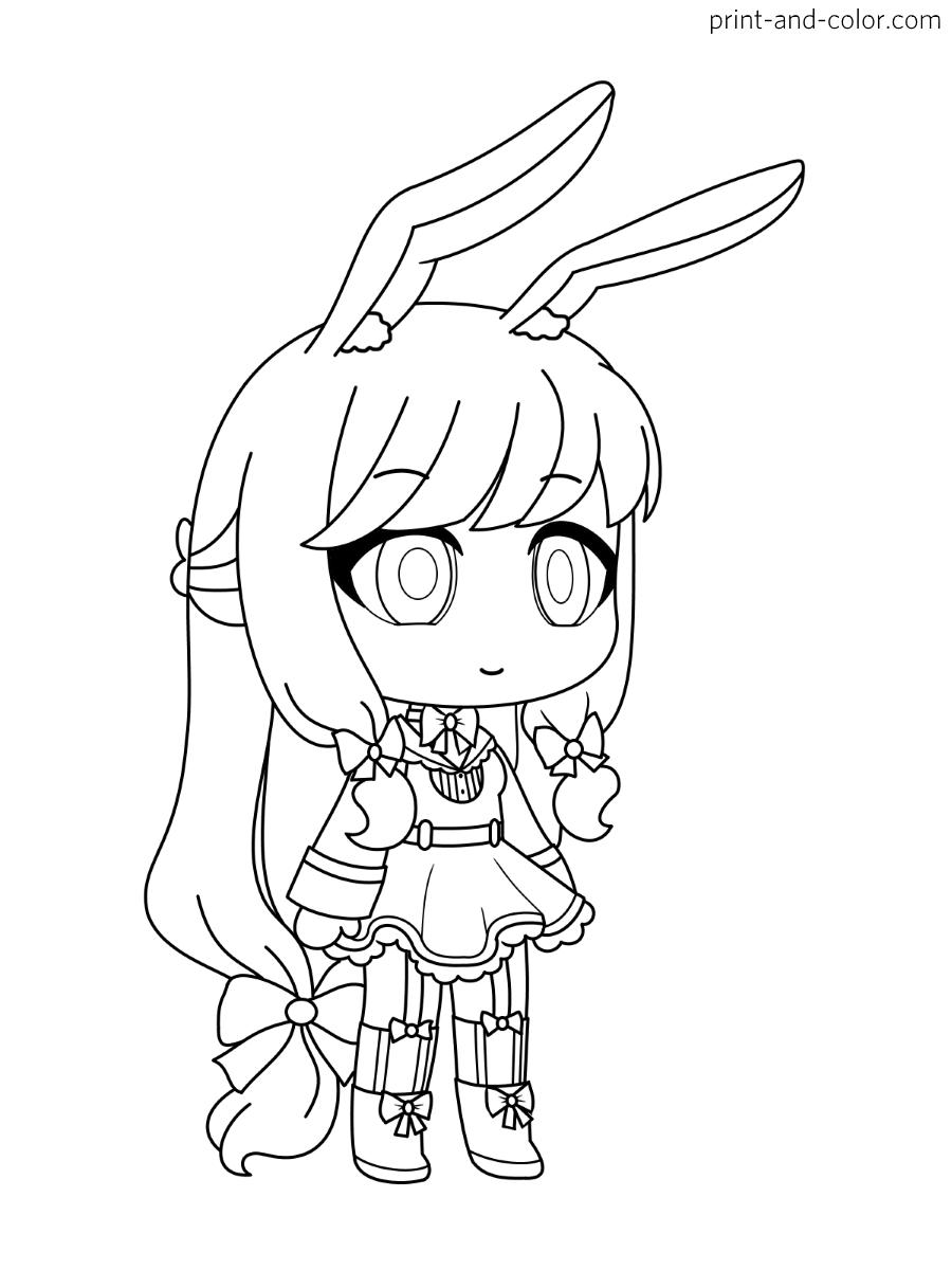 Gacha Life Coloring Pages Tomboy Gacha Life Anime Character Coloring Pages Edition Bodybiwasuio
