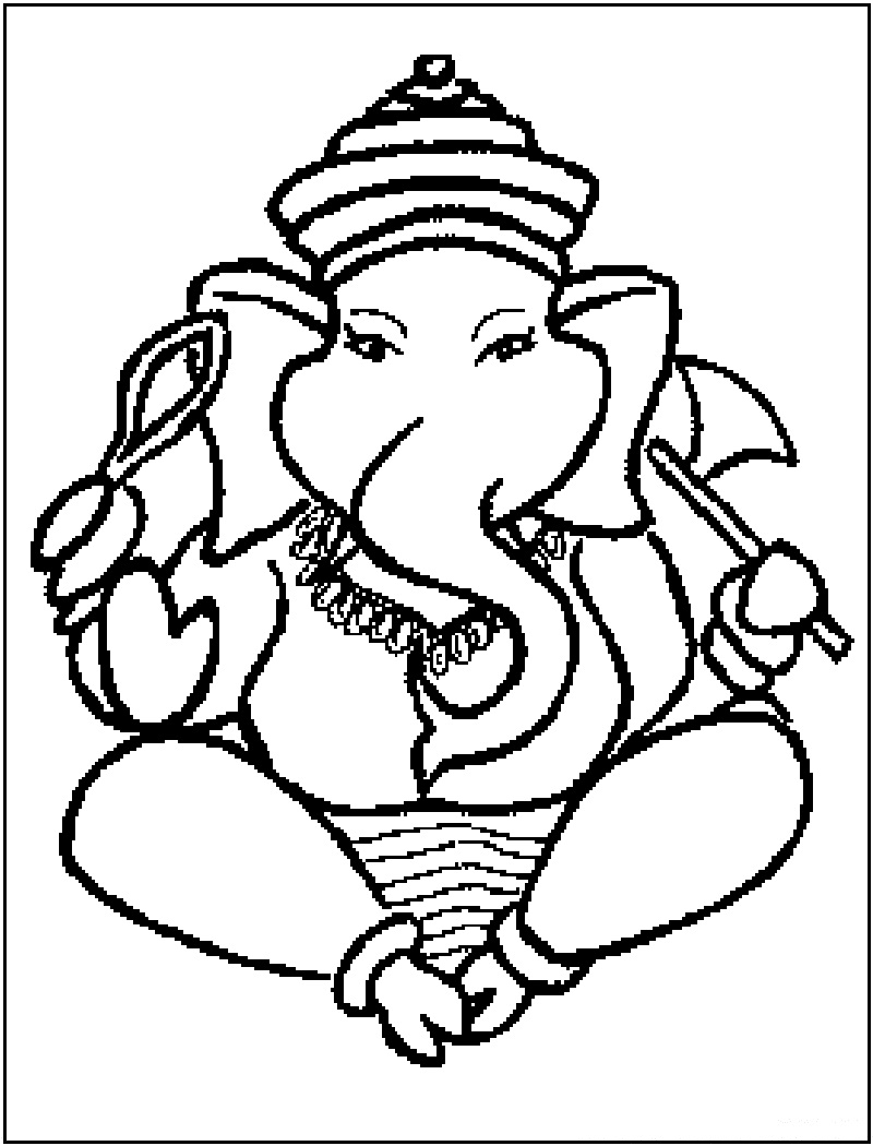 Printable Ganesha Coloring Pages