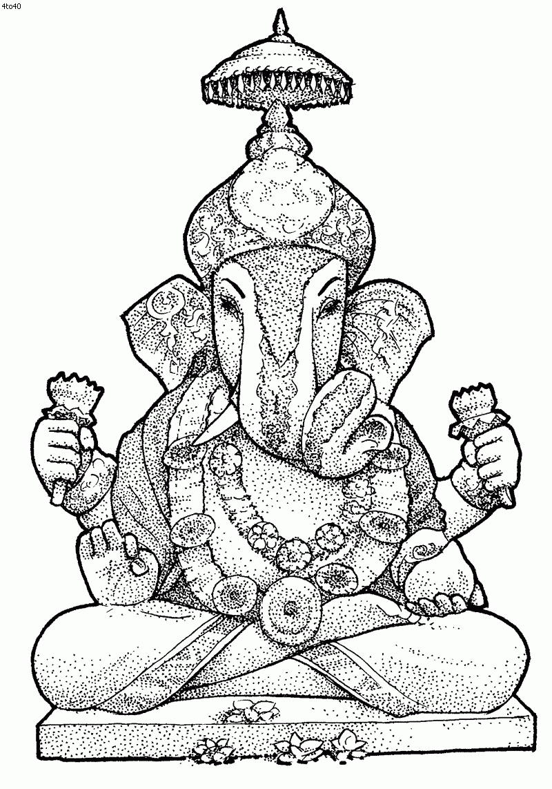 Ganesha Coloring Pages To Download And Print For Free