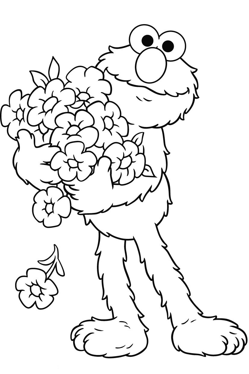 Gangster Elmo Coloring Pages