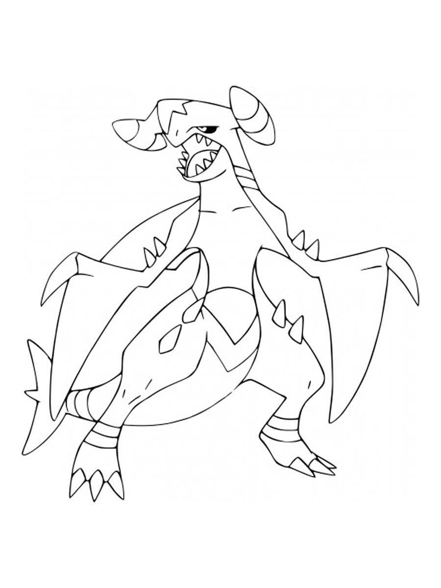 Garchomp Pokemon Coloring Page Download Print Or Color Online For Free