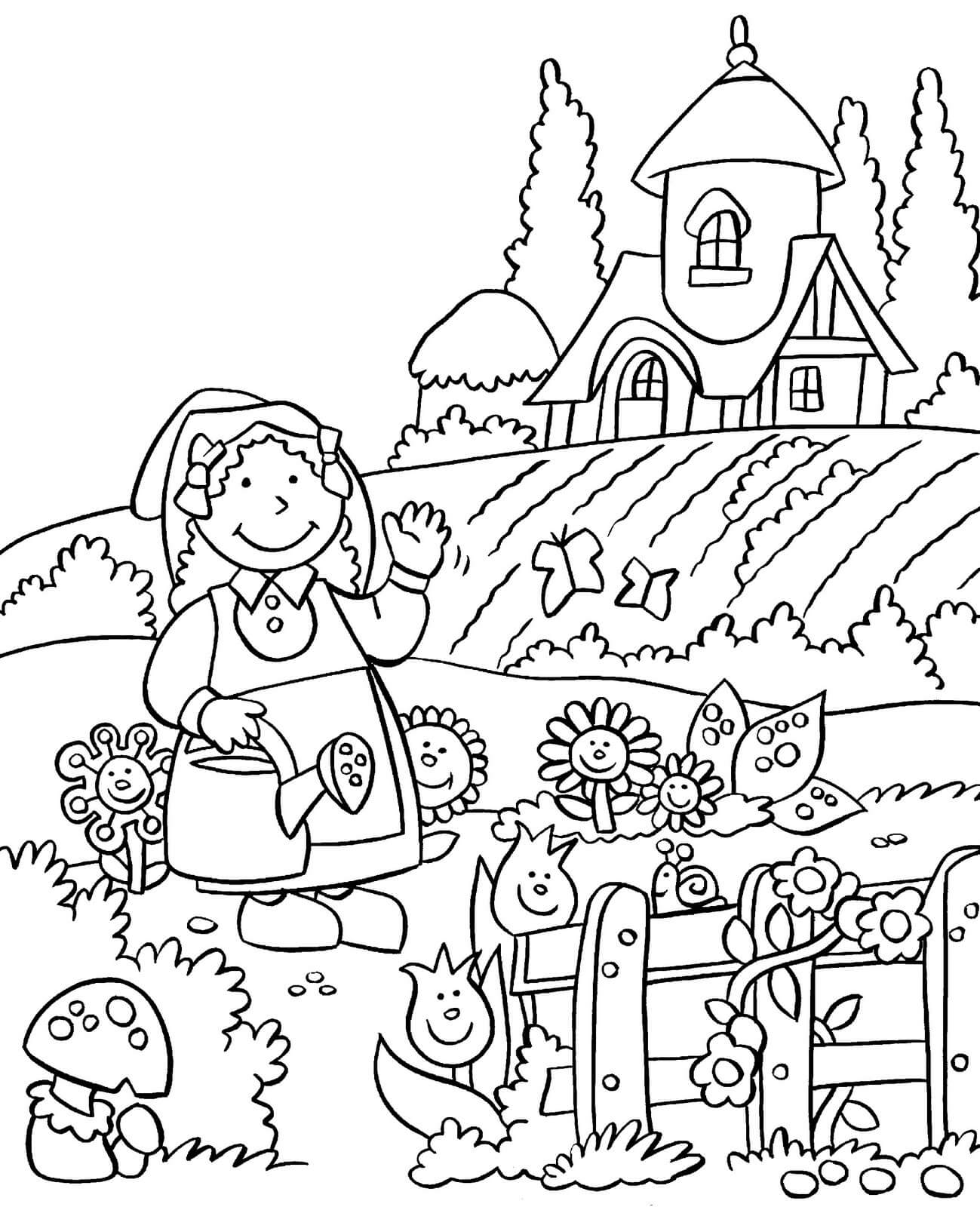Garden Coloring Pages Printable Coloring Pages FREE