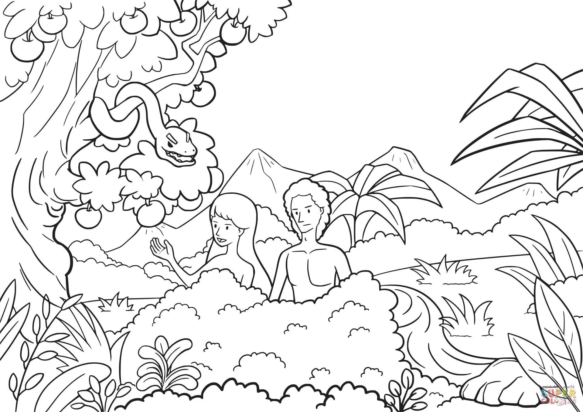 Garden Of Eden Coloring Pages At GetColorings Free Printable Colorings Pages To Print And