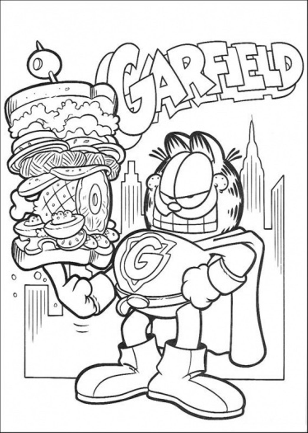 Free Printable Garfield Coloring Pages