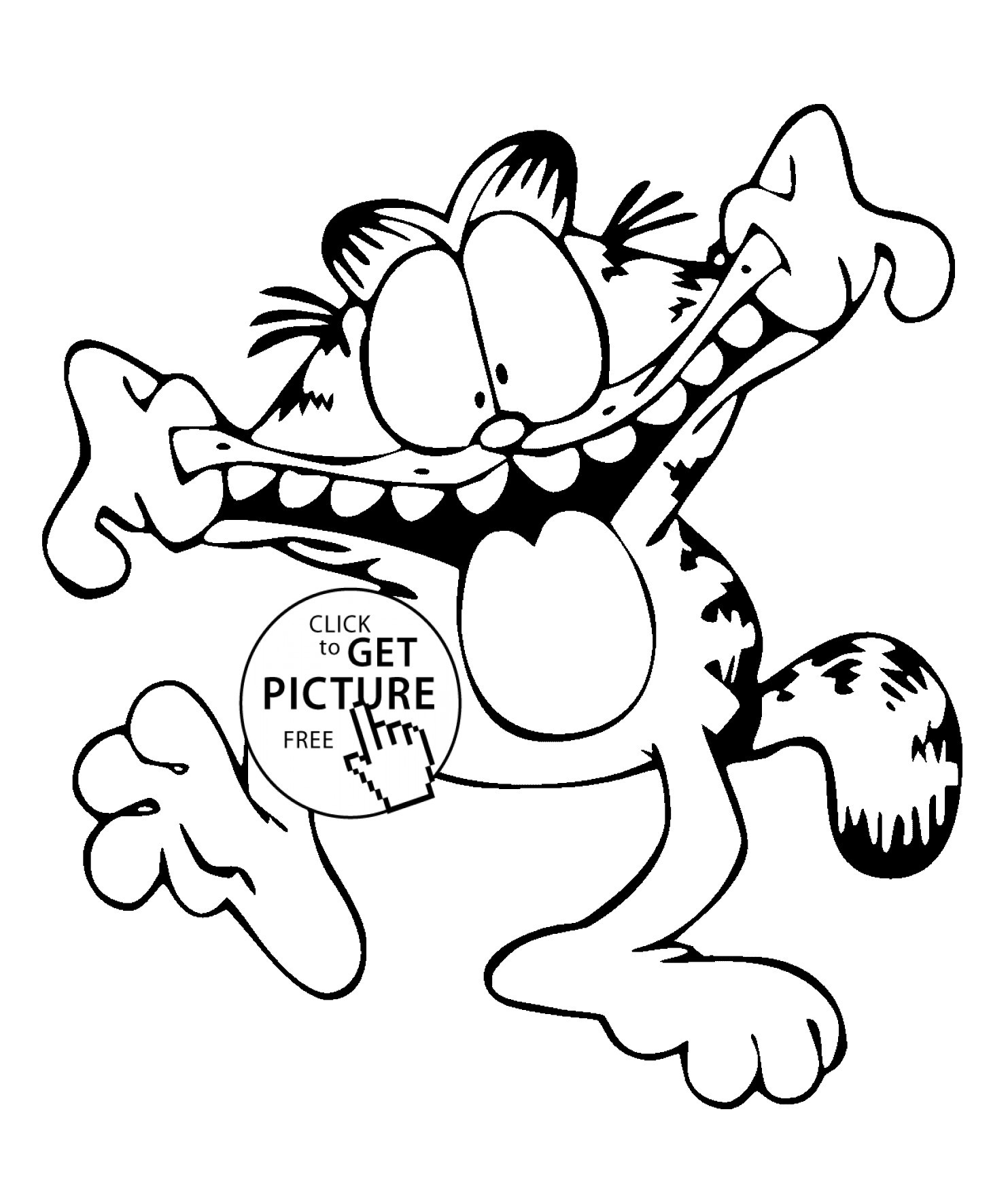 Garfield Christmas Coloring Pages At GetDrawings Free Download