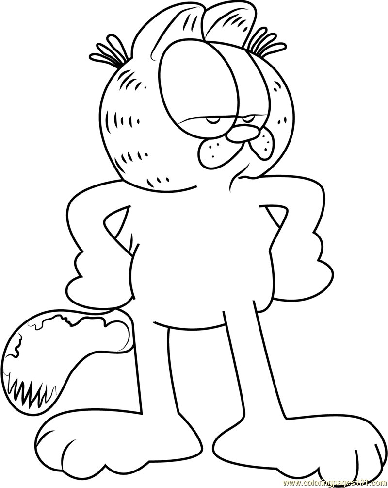 Garfield Coloring Page Free Garfield Coloring Pages ColoringPages101