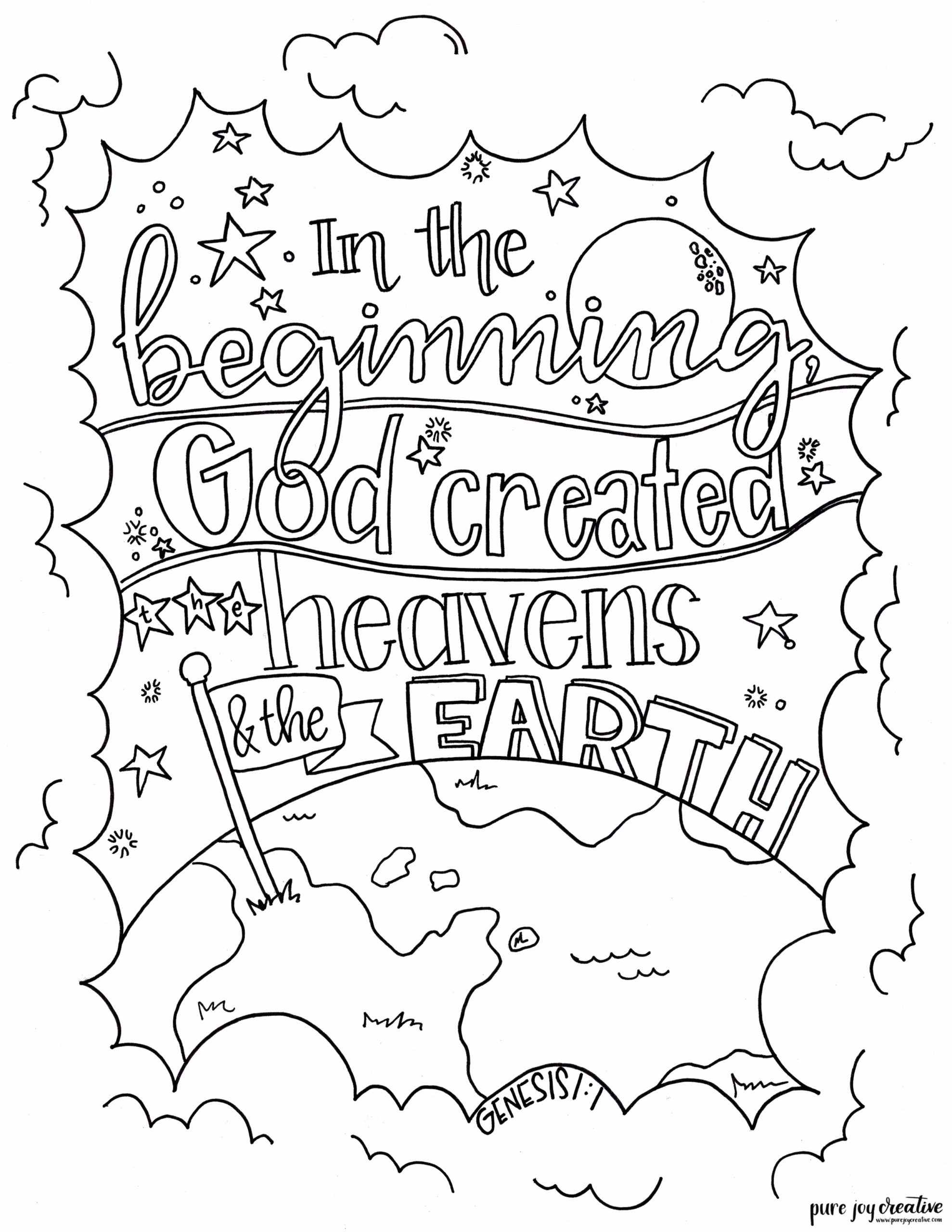 Free Printable Coloring Pages Genesis