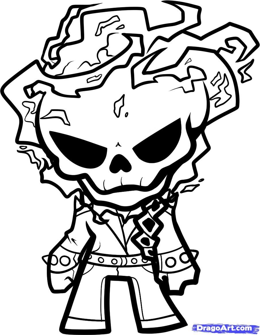 Ghost Rider Coloring Page Coloring Home